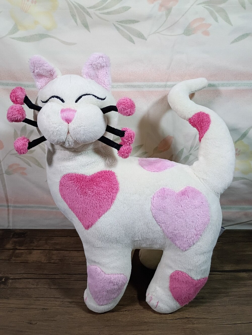 WhimsiClay Amy Lacombe Heart Pattern Cat Plush HTF